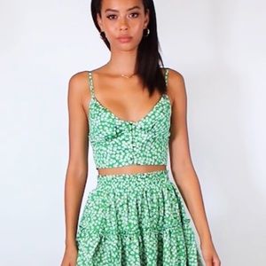 Green floral set